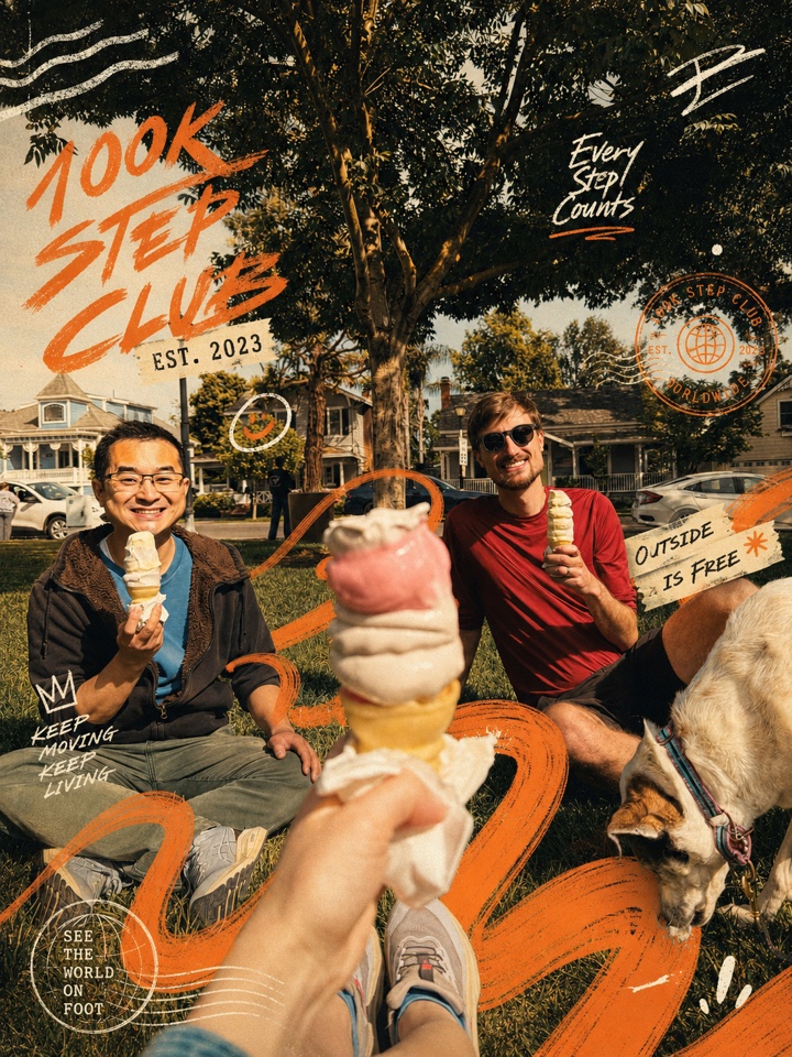 100K Step Club walkers — poster one