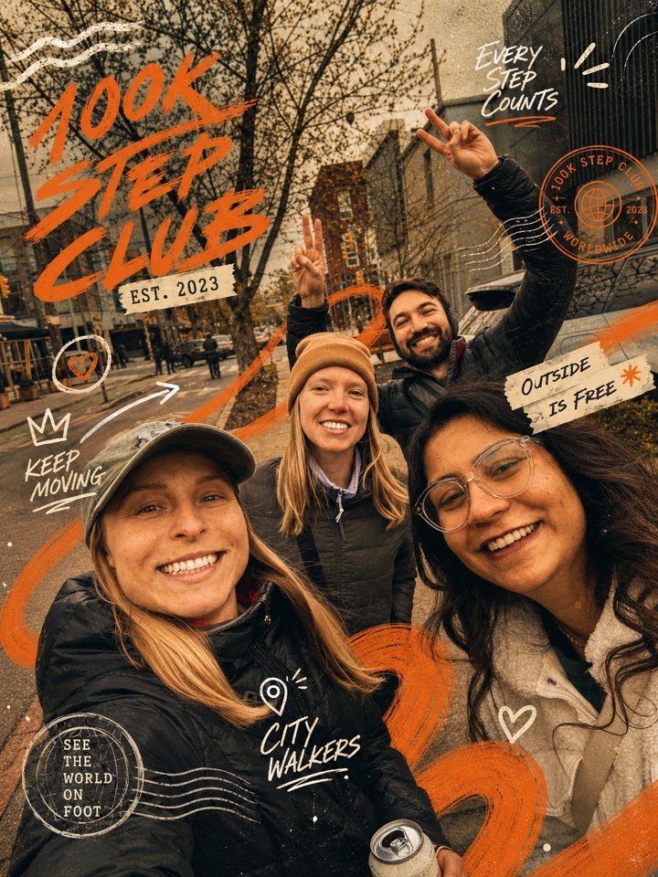 100K Step Club walkers — poster two